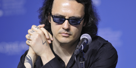 Damien Echols, one of the West Memphis Three, participates in a press conference for the West of Memphis film in Toronto. Photo / AP