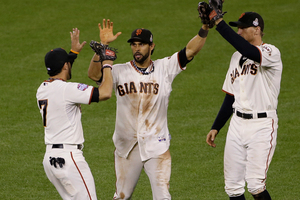 The San Francisco Giants have claimed a 2-0 lead over the Detroit Tigers in baseball's World Series. Photo / AP