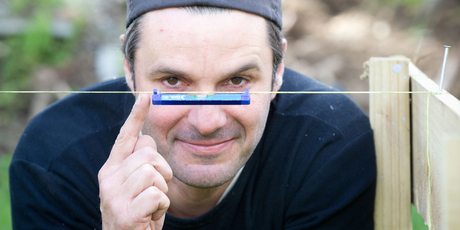Justin Newcombe uses string as his instrument. Photo / Richard Robinson