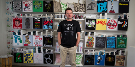 Rob Ewan's Mr Vintage T-shirt business now has more than eight staff and a $3 million to $5 million turnover. Photo / Richard Robinson