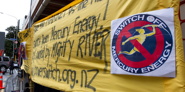 Despite protests, Prime Minister John Key still believes the partial sale of Mighty River Power could go ahead between March and June next year. Photo / Brett Phibbs