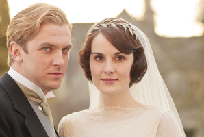 Matthew and Mary finally made it down the aisle on the opening of Downton Abbey's third season. Photo / Supplied