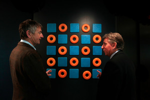 William Somerville and Bruce Hassall of PwC with Mode by Denise Kum. Photo / Michael Craig