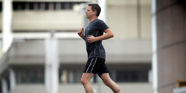 Simon Brown is running in the Auckland Marathon. Photo / Brett Phibbs