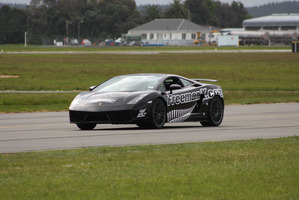 Eddie Freeman in the modified Lamborghini. Photo / Supplied