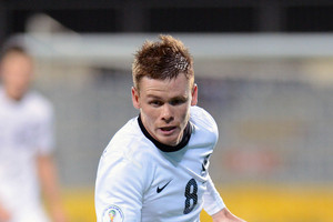 Michael McGlinchey is one of nine All Whites on a yellow card. Photo / Andrew Cornaga