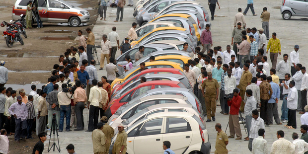 Indian company Tata, ranked 45th among the top 500 global brands, is the inventor of the world's most economical car, the Nano. Photo / AP