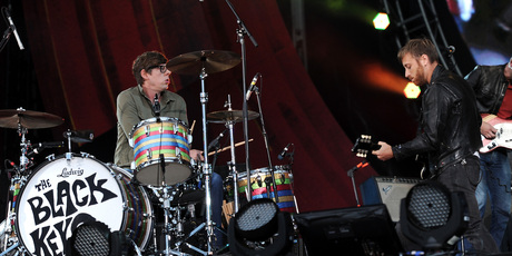 Guitarist Dan Auerbach, right, and drummer Patrick Carney make a huge racket for such a small band. Photo / AP