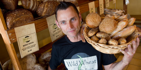 Andrew Fearnside, owner of Wild Wheat specialty breads, says buying a property was the best thing he could have done. Photo / Richard Robinson
