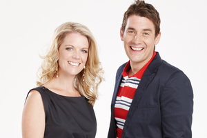 Jeanette Thomas and Rod Cheeseman front Good Morning. Photo / Supplied