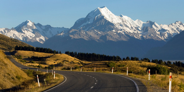 Aoraki Mt Cook towers above the remote landscape. It was Sir Edmund Hillary's first big climb before he scaled Everest. Photo / Simon Baker