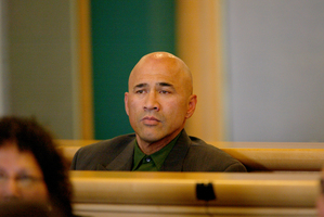 Kelly Robertson in the dock before a judge at the Auckland High Court. Photo / File