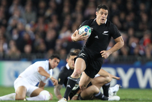 Carter holds the world record for points in test rugby. Photo / Greg Bowker
