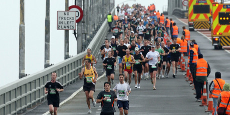 The Auckland Marathon is a unique chance to run across the Harbour Bridge. Photo / Wayne Drought