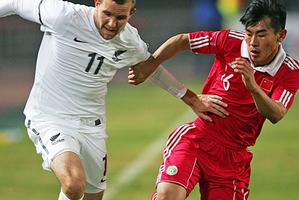 Jeremy Brockie in action against China. Photo / Getty Images
