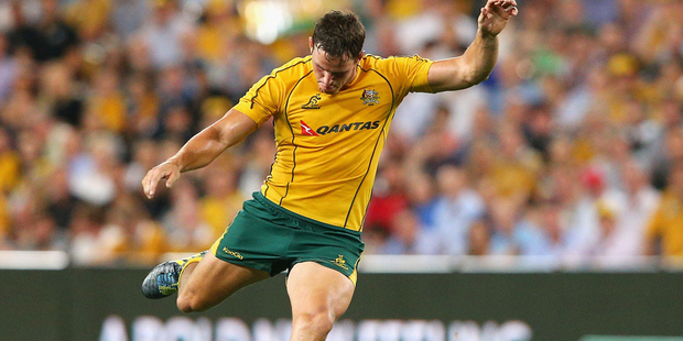 New Zealand-born Wallabies' centre Mike Harris kicked 15 points against the All Blacks. Photo / Getty Images