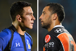 Sonny Bill Williams and Benji Marshall. Photos / Jun Tsukida/Matt Roberts