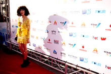 Kimbra arrives at the Vodafone NZ Music Awards held at Vector Arena. Photo / Dean Purcell.