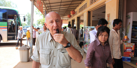 Paul Rush shows the many sources of protein offered for the intrepid traveller. Photo / Paul Rush