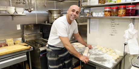 Celine's owner and chef Khaled Masroujeh serves generous portions at reasonable prices. Photo / Doug Sherring