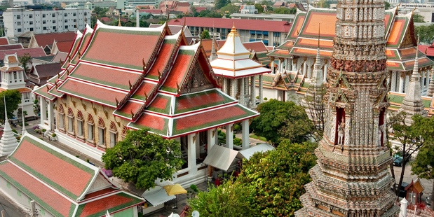 View from high above Siem Reap. Photo / Getty Images