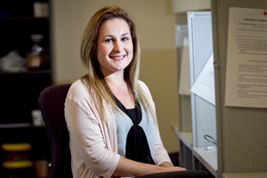 Counsellor Hannah Wood is studying for her master's in psychology. Photo / Natalie Slade