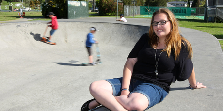 Dita Donaldson loves to hang out at Marlborough Skate Park. Photo / Chris Gorman