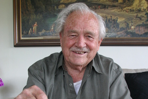 Bill Chapman with the Ushakov medal he has been awarded by the Russian government for bravery and valour during the Arctic Convoys of World War II. Photo / APN