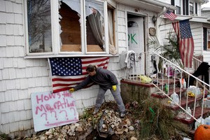 New Yorkers who lost their homes or loved ones were not interested in a race. Photo / AP