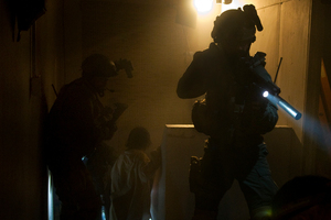 A recreation of the attack in SEAL Team Six: The Raid on Osama bin Laden. Photo / AP