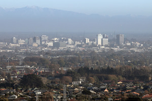 Christchurch City viewed from the Port Hills. Photo / Geoff Sloan