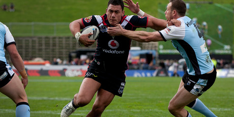 Fernbaby will have its logo on the Vodafone Warriors' shorts in the 2014 and 2015 seasons. Photo / Sarah Ivey