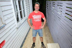 Justin Newcombe plans to make the most of the summer months when with his new deck. Photo / Chris Gorman