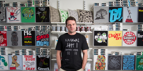 Rob Ewan of T-shirt company Mr Vintage in Grey Lynn, Auckland. Photo / Richard Robinson