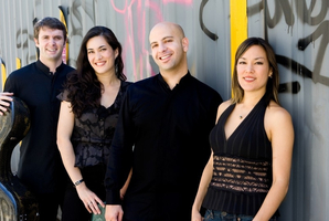 The Enso String Quartet's Richard Belcher, cello, left; Melissa Reardon, viola; John Marcus, violin; and Maureen Nelson, violin. Photo / Supplied