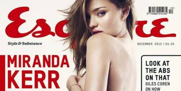 Miranda Kerr on the cover of Esquire magazine. Photo / Esquire