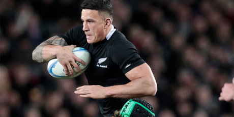Sonny Bill Williams in action during his last test for the All Blacks. Photo / Richard Robinson