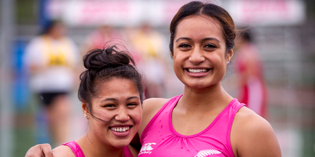 Buddies Elisapeta Toeava (left) and Malia Paseka are excited about their promotion. Photo / Dean Purcell
