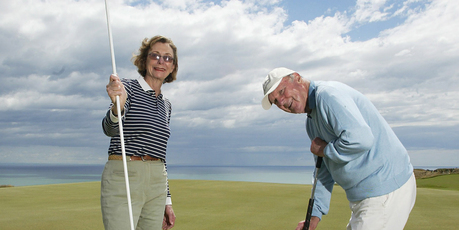 US investor Julian Robertson on his Cape Kidnappers golf course. Photo / Supplied