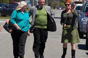 Family members of the 29 miners that died at the Pike River mine in 2010, yesterday. Photo / Brett Phibbs