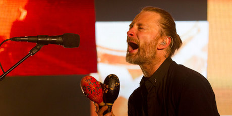 Thom Yorke of English rock band Radiohead. Photo / Greg Bowker