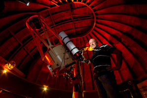 Auckland Stardome astronomer Dr Grant Christie says the eclipse will take a "bite out of the sun". Photo / Brett Phibbs