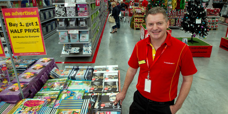 Mark Powell says The Warehouse is keen to stock more well-known brand bames like Samsung. Photo / Brett Phibbs