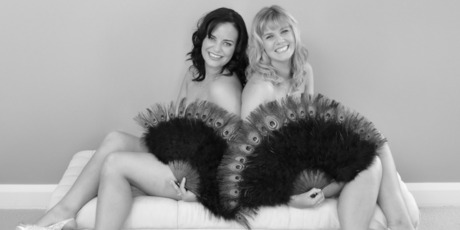 Heather Marceau (right) and her friend Megan are on the picture for February. Photos / Bridget Baker