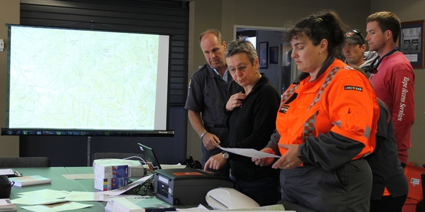 A search and rescue base has been set up in the Hokitika fire station. Photo / APN