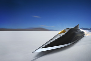 Jetblack's redesign, which is scheduled to be built next year, will attempt to break the land speed record. Photo / Supplied