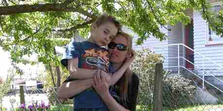 Wiremu Wallace, 8, with mum Camille Davis. Photo / Laurilee McMichael