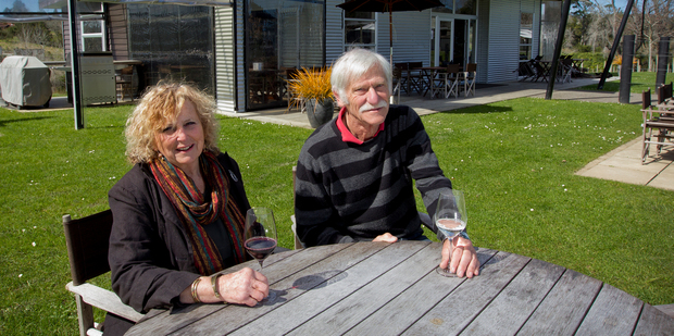 Phil and Elly at Artisan Wines. Photo / Sarah Ivey