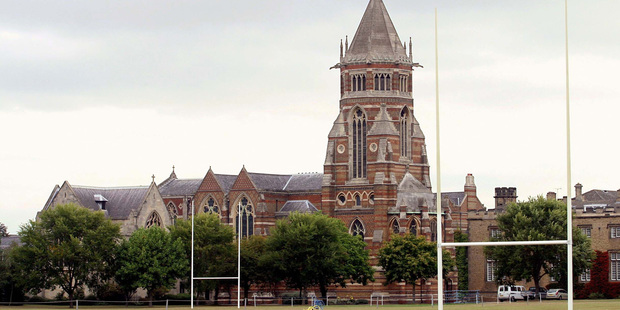 Rugby School in Warwickshire was where Webb Ellis made his famous illegal play, which became part of the rules of the game. Photo / Bloomberg