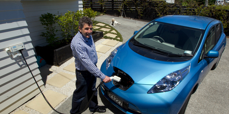Businessman Mark Yates says motorists won't lose performance with the Nissan Leaf. Photo / Supplied